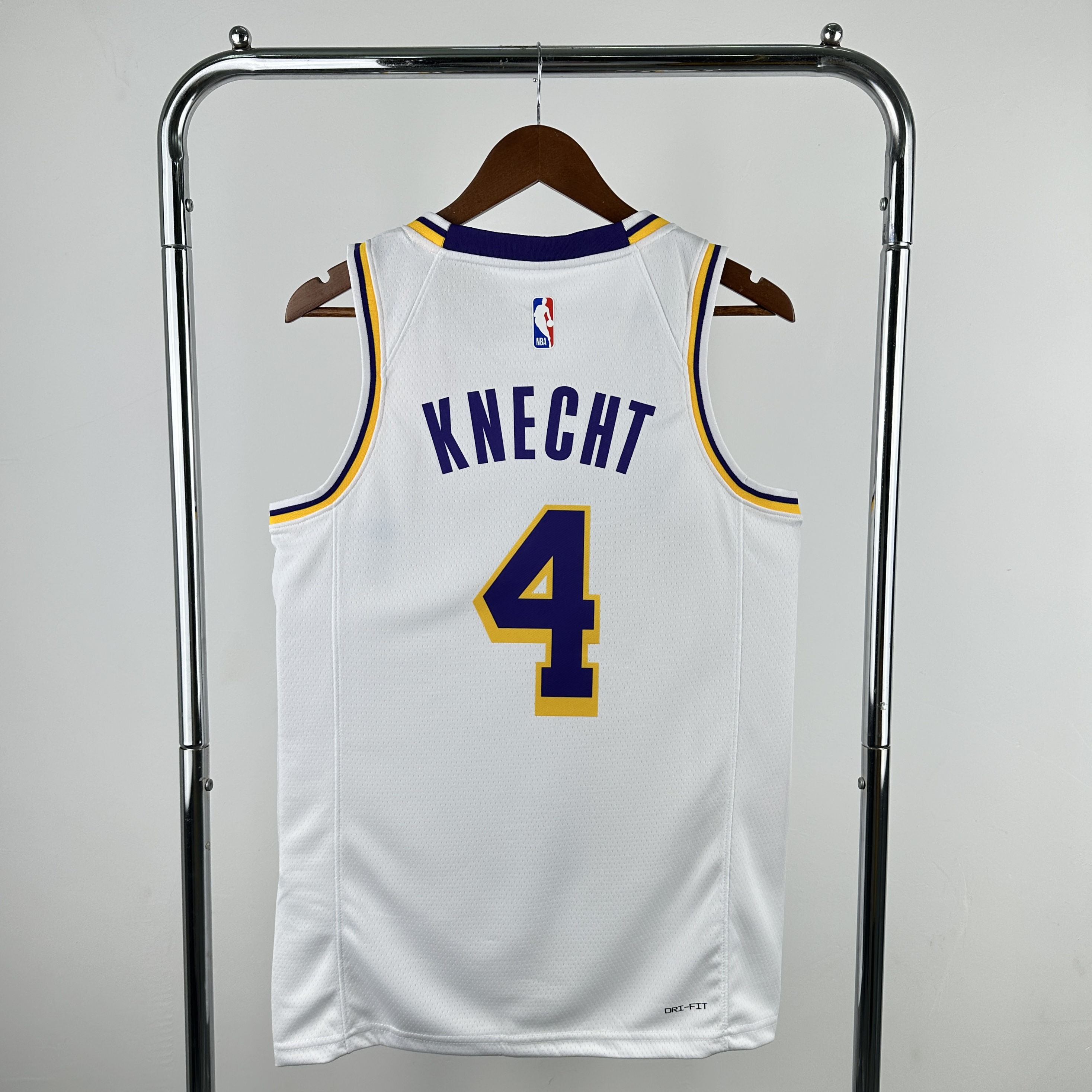 Men Los Angeles Lakers #4 Knecht White Season Nike 2025 NBA Jersey->los angeles lakers->NBA Jersey